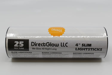 4 inch 10mm Orange Glow Sticks- 25 Per Package